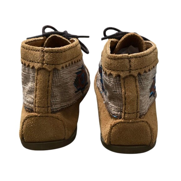 Minnetonka El Paso Womens Size 10 Ankle Bootie Moccasin Light Brown Suede 571 - Picture 7 of 10